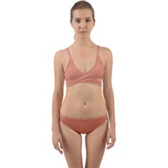 Cool Orange	 - 	wrap Around Bikini Set