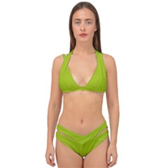 Dark Pistachio  Green	 - 	double Strap Halter Bikini Set by ColorfulSwimWear
