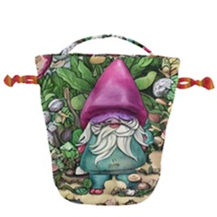 Charm Toadstool Necromancy Magician Conjuration Sorcery Spell Mojo Chanterelle Drawstring Bucket Bag by GardenOfOphir