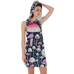 Spell Chanterelle Design Racer Back Hoodie Dress by GardenOfOphir