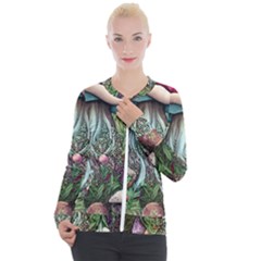 Craft Mushroom Casual Zip Up Jacket by GardenOfOphir