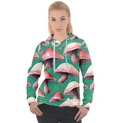 Forest Mushrooms Women s Overhead Hoodie by GardenOfOphir