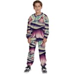 Antique Forest Mushrooms Kids  Sweatshirt set