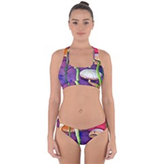 Foraging Mushroom Garden Cross Back Hipster Bikini Set