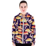 Forestcore Mushroom Women s Zipper Hoodie