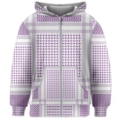 Square Purple Pattern Bead Purple Keffiyeh Purple Geometric Headdress Angle Violet Rectangle Kids  Zipper Hoodie Without Drawstring by Jancukart
