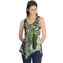 Texture Ornament Pattern Seamless Paisley Sleeveless Tunic by Jancukart