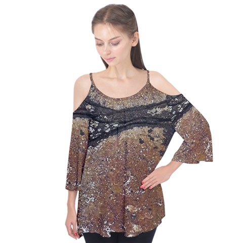 Rustic Charm Abstract Print Flutter Tees by dflcprintsclothing