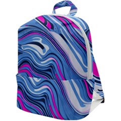 Fluid Art Pattern Zip Up Backpack by GardenOfOphir