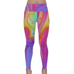 Beautiful Fluid Shapes In A Flowing Background Lightweight Velour Classic Yoga Leggings by GardenOfOphir