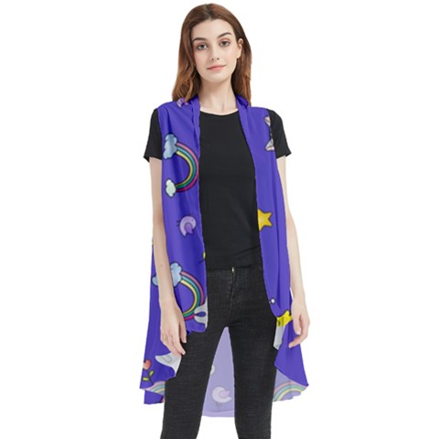 Texture Pattern Seamless Rainbow Background Dream Sleeveless Chiffon Waistcoat Shirt by Wegoenart