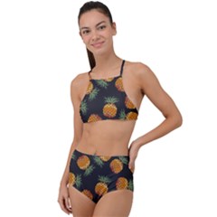 Pineapple Background Pineapple Pattern High Waist Tankini Set by Wegoenart