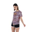 Mushrooms Autumn Fall Pattern Seamless Decorative Asymmetrical Short Sleeve Sports Tee View2