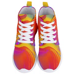 Liquid Art Pattern Women s Lightweight High Top Sneakers by GardenOfOphir