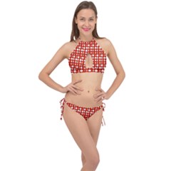 Pattern 23 Cross Front Halter Bikini Set by GardenOfOphir