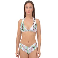 Pattern 50 Double Strap Halter Bikini Set