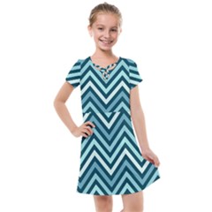 Chevron Vi Kids  Cross Web Dress by GardenOfOphir