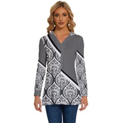 Pattern 287 Long Sleeve Drawstring Hooded Top by GardenOfOphir