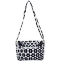 Sphere Spherical Circular Monochrome Circle Art Shoulder Bag with Back Zipper View3