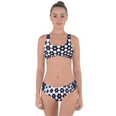 Sphere Spherical Circular Monochrome Circle Art Criss Cross Bikini Set