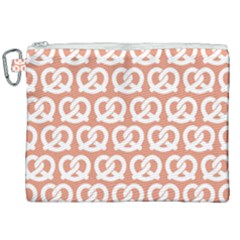 Salmon Pretzel Illustrations Pattern Canvas Cosmetic Bag (xxl) by GardenOfOphir
