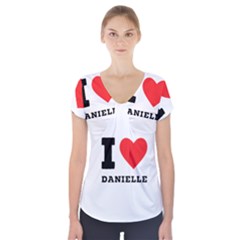 I Love Daniella Short Sleeve Front Detail Top by ilovewhateva