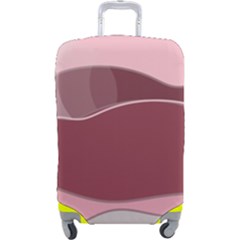 Hills Water Lake Sun Sunrise Lines Drawing Boho Luggage Cover (large) by Ravend