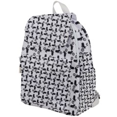 Chooper Motorcycle Drawing Motif Pattern Top Flap Backpack by dflcprintsclothing