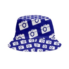 Modern Chic Vector Camera Illustration Pattern Inside Out Bucket Hat by GardenOfOphir