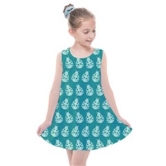 Ladybug Vector Geometric Tile Pattern Kids  Summer Dress by GardenOfOphir