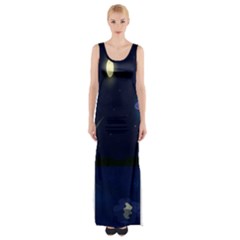 Alien Navi Thigh Split Maxi Dress