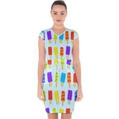 Background-29 Capsleeve Drawstring Dress  by nateshop