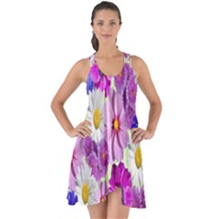 Blossoms-yellow Show Some Back Chiffon Dress