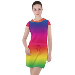 Spectrum Drawstring Hooded Dress