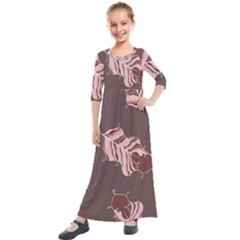 Feather Kids  Quarter Sleeve Maxi Dress