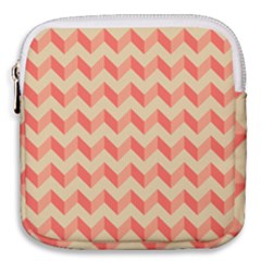 Modern Retro Chevron Patchwork Pattern Mini Square Pouch by GardenOfOphir