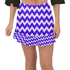 Chevron Pattern Gifts Fishtail Mini Chiffon Skirt by GardenOfOphir