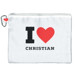 I Love Christian Canvas Cosmetic Bag (xxl) by ilovewhateva