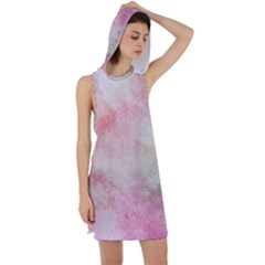 Pink-010 Racer Back Hoodie Dress