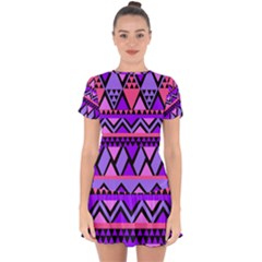 Seamless-101 Drop Hem Mini Chiffon Dress