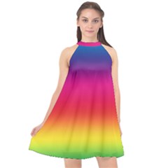 Spectrum Halter Neckline Chiffon Dress 