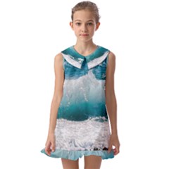 Waves Kids  Pilgrim Collar Ruffle Hem Dress