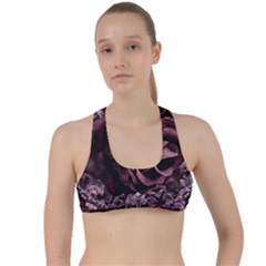 Rose Mandala Criss Cross Racerback Sports Bra by MRNStudios