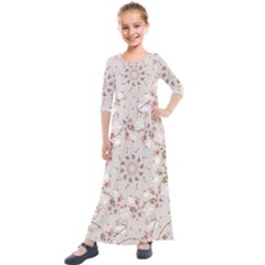 Background-103 Kids  Quarter Sleeve Maxi Dress