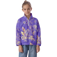 Flowers-103 Kids  Half Zip Hoodie