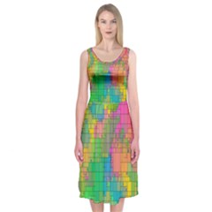 Pixel-79 Midi Sleeveless Dress