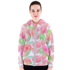 Roses-50 Women s Zipper Hoodie