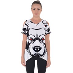 Dog Animal Mammal Bulldog Pet Cut Out Side Drop Tee by Semog4