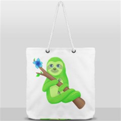 Sloth Branch Cartoon Fantasy Full Print Rope Handle Tote (large)