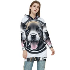 Dog Animal Puppy Pooch Pet Women s Long Oversized Pullover Hoodie by Semog4